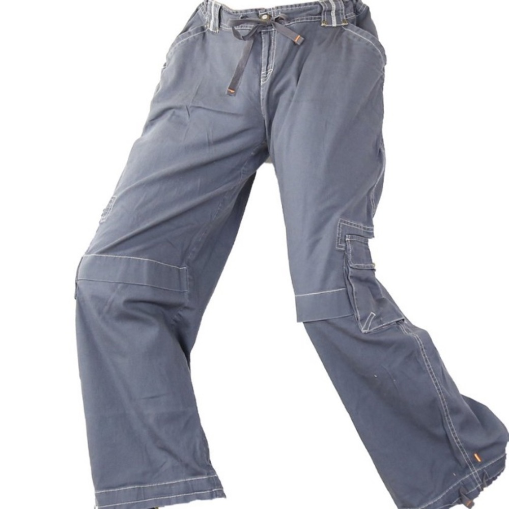 Lucy Grey Cotton Drawstring Cargo Pants